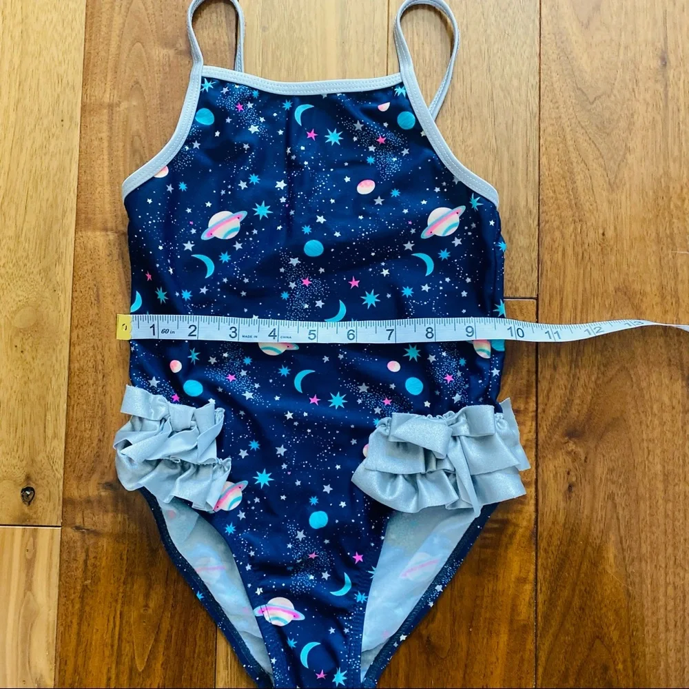Girls One Piece Swimsuit Bundle Size 5-6 Set of 2 Pool Beach Summer Swimwear
